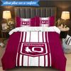 3PCS Australia Maroons Rugby Team Emblem Bedding Set 2D Printing (Includes 1 Duvet Cover + 2 Pillowcases Coreless), Bedroom decor,Fan gift