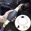 Manual Liquid Siphon Pump, Portable PVC Fuel Oil Transfer Hose with Metal Clamps, Power‑Free Hand Pump for Oil Water Extraction