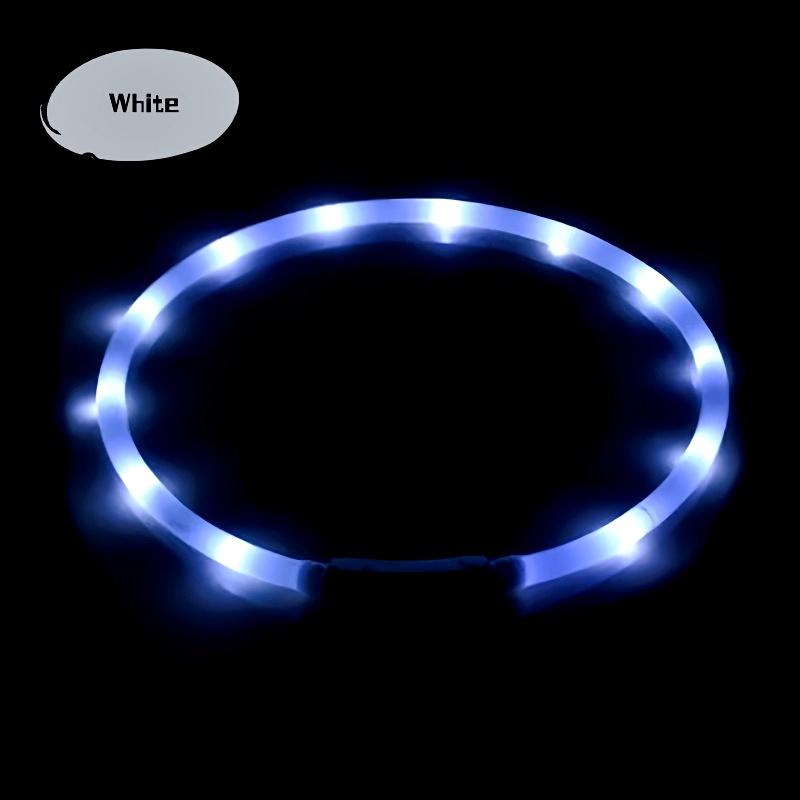 Led Luminous Dog Collar 4 Flashing Modes Multi-color Light Up Soft Silicone Glowing Light Dog Necklace for DogsCat Walking Night 3