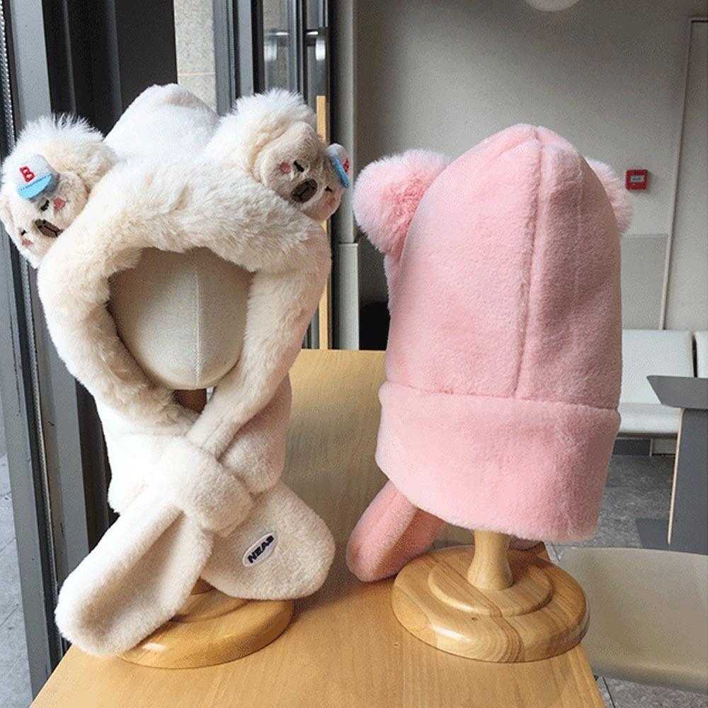 

Ear Protection Ear Protection Cap Capybara Snow Caps Cute Plush Hats Outdoor бежевий