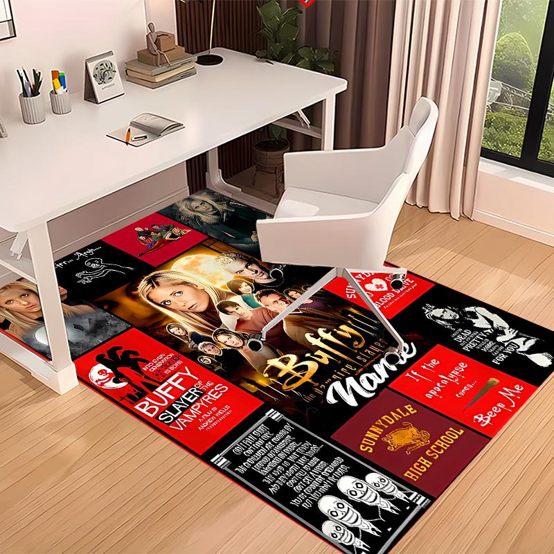 Personalizowany dywanik Buffy Postrach wampirów - Miękki, Zmywalny, Antypoślizgowy dywanik do wnętrz, Dekoracyjny dywanik do salonu, domu i biura