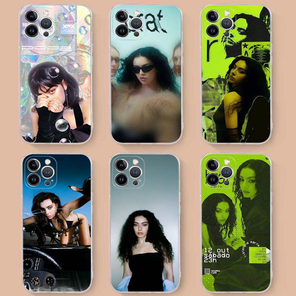 British Pop C-CharliS-XCX Singer Phone Case For IPhone 17 16 15 14 13 11 12 Pro Max 16 Plus Transparent