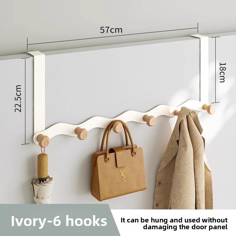 Cârlig de ușă de perete fără găurire, umeraș de haine, cârlig pentru haine, ușă de intrare, montat pe perete, pentru paltoane și pălării, dormitor, cârlig tip bară