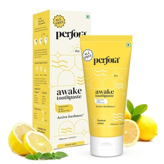 

Зубная паста Perfora Awake | Активная свежесть, защита от кариеса | Обогащенные витаминами зубные пасты без SLS и фтора | Упаковка 1, 100 г