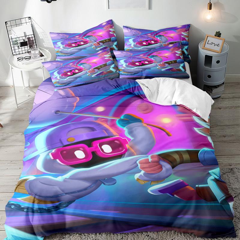 Animation Series 3D Digital Printing Three-Piece Bedding Kit Bed Sheet Quilt Cover