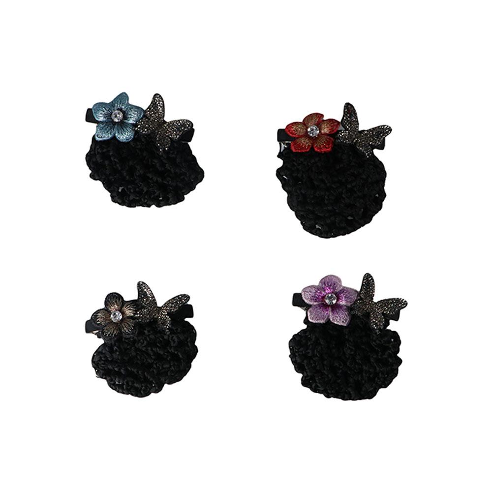 Headwear Butterfly Korean Bun Snood Hairgrips Cover Net Women Spring Clips Professional Headdress