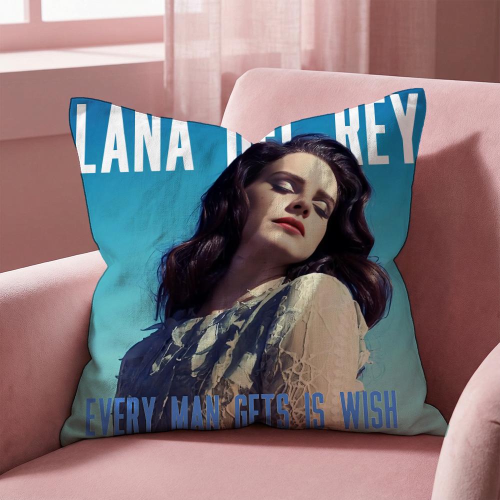 Singer L-Lana Del Rey Cushion Cover Multi-Scene Pillow Cover for Home & Car - Reversible, Soft & Durable for Daily Use
