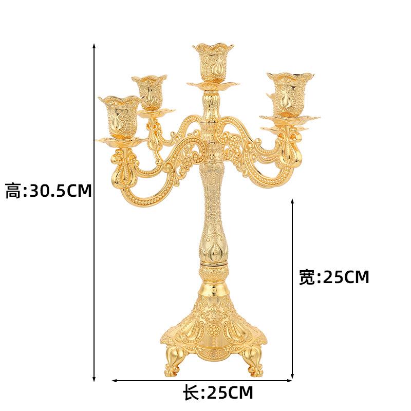1/3/5-Candle Metal Candelabra Tall Candlestick Candle Holders for Home Decor Wedding Christmas Church Halloween Party