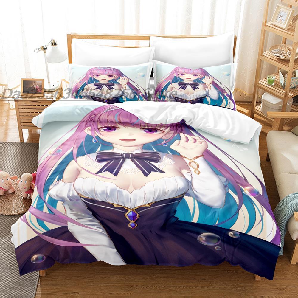 3D Print Anime Kawaii Girls Minato Aqua Bedding Set Single Twin Full Queen King Size Bed Set Adult Kid Bedroom Duvet cover Sets