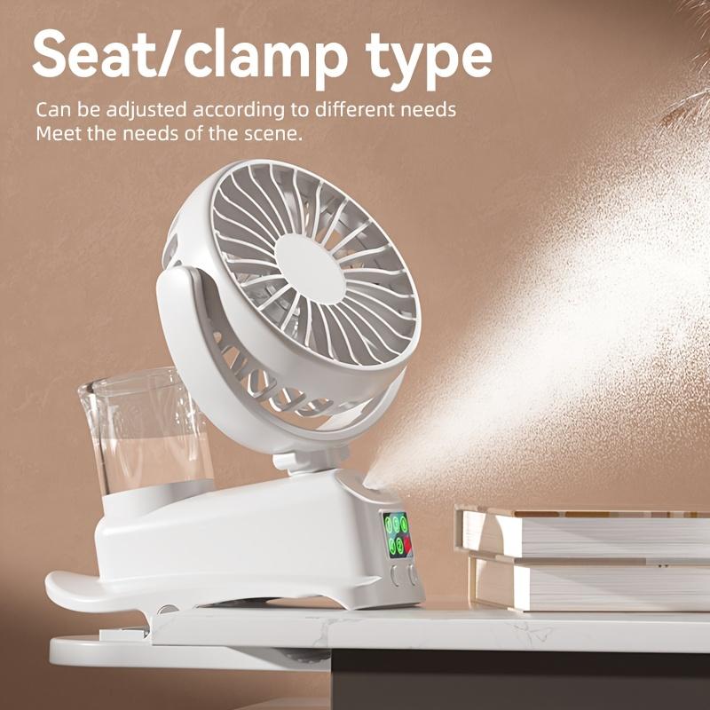 2 in 1 Fan Humidifier Spray Mist Fan USB Rechargeable Portable Desktop Fans Air Conditioner Mist Sprayer Mini Steamer Spray Fans