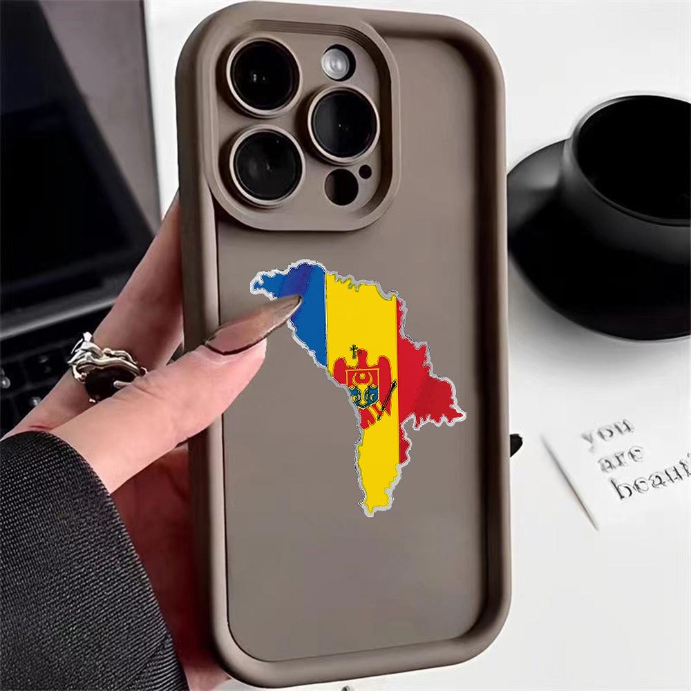 N91 Moldova Flag art Huse pentru telefon Soft Angel Eyes pentru Samsung A54 A34 A13 A14 S23 S24 Ultra S20 FE Xiaomi Redmi Note 13 12C Husă rezistentă la șocuri