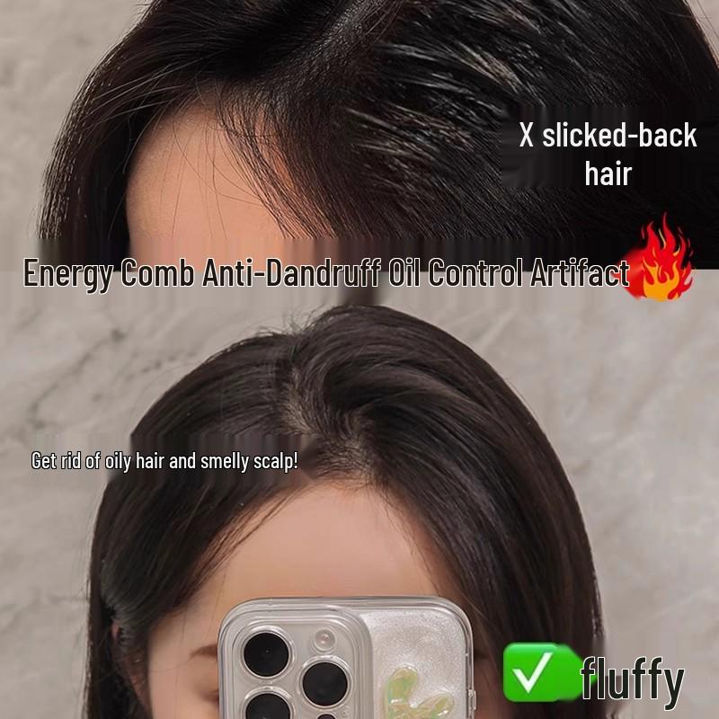 Oil-Removing No-Rinse Scalp Energy Comb - Women's Hollow Massage & Cleaning Hair Comb