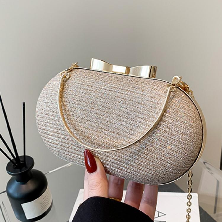 PU Leather Glittering Evening Bag Wedding Crossbody Handbag Purse for Parties