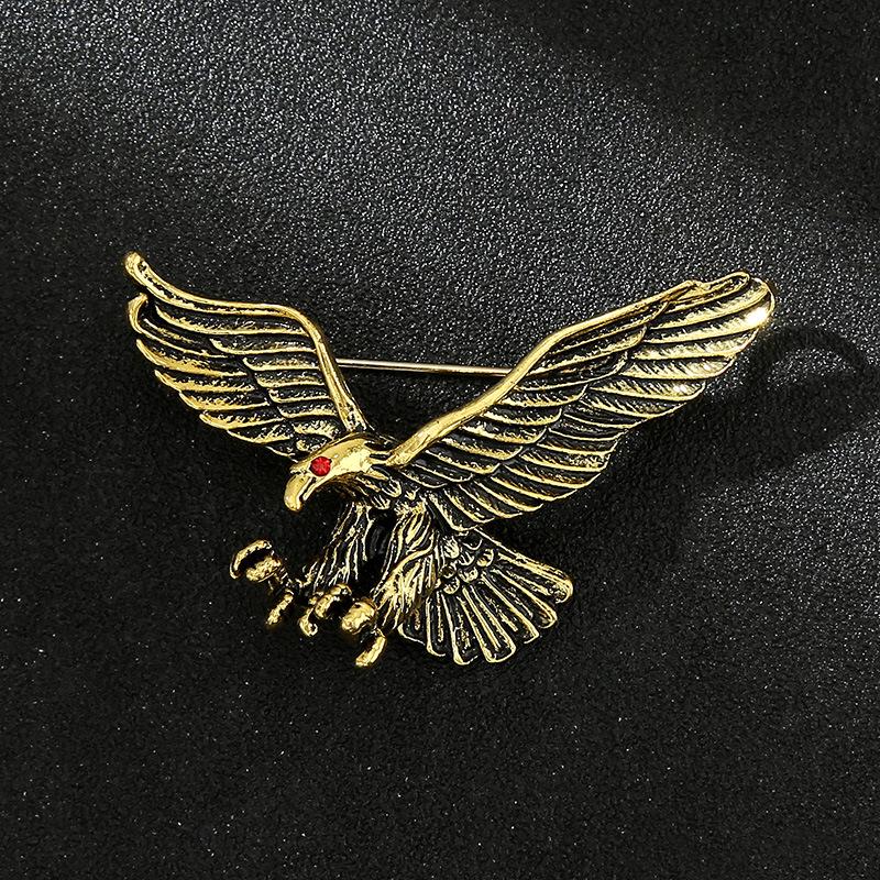 

«Мужская роскошная брошь для костюма»: Дизайн головы льва, орла и оленя в короне