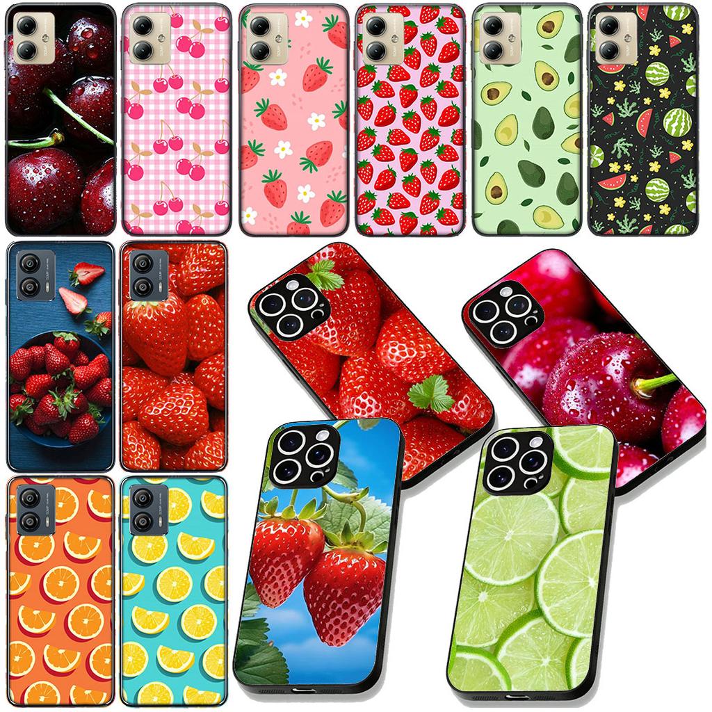 Cherry Strawberry Fruit Summer Avocado Cherry Phone Case for Xiaomi Redmi Note 12 11 10 A3 Pro 10A 10C 12C Note12 5G Soft Cover