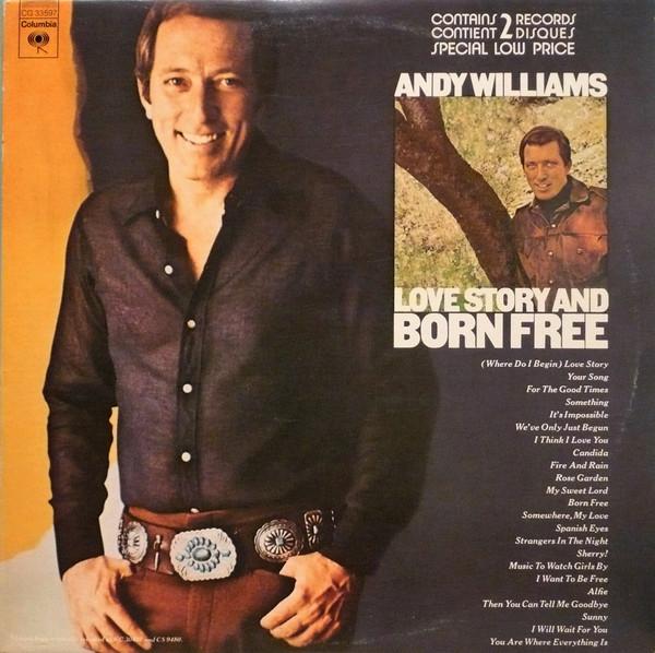 

LP Record ANDY WILLIAMS Love Story Born Free CG33597 Columbia 1975 Canada Jazz Used