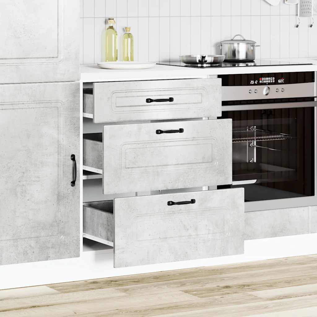 Lower Kitchen Cabinet, Kalmar, Concrete Grey