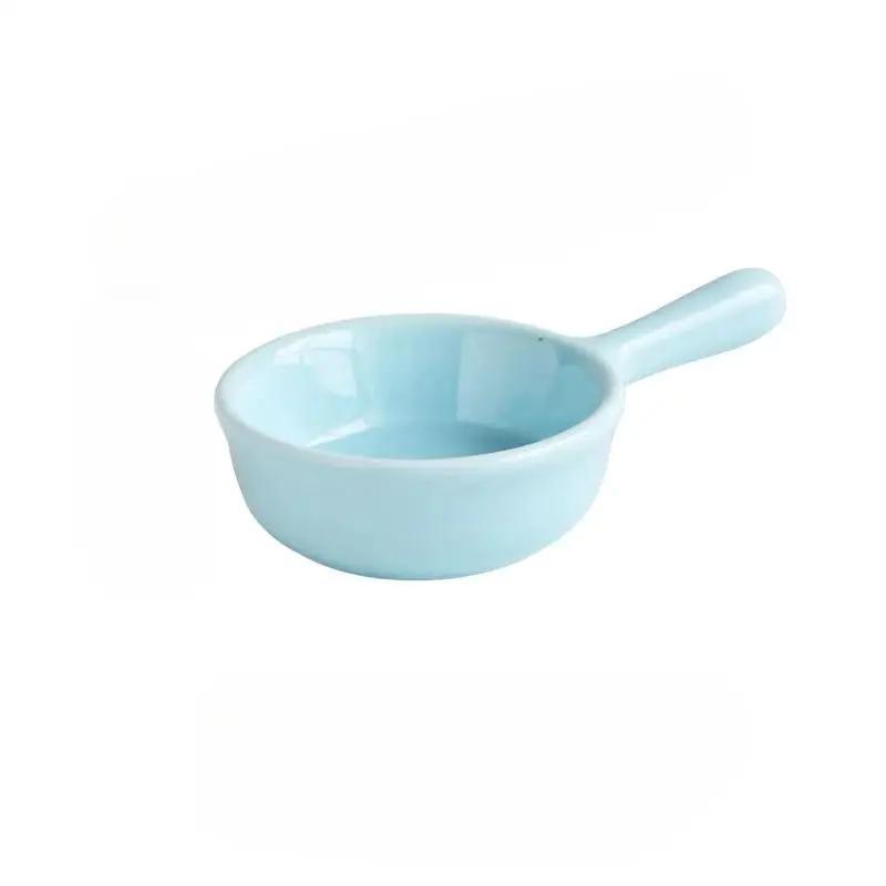 

Креативна міні керамічна довільна тарілка японський посуд тарілка для приправ тарілка з ручкою тарілка для соєвого соусу оцту суші небо синє кольору