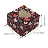 WTEMPO Foldable DIY Valentine's Day Heart-shaped Design Clear Window Gift Boxes Festive Party Mini Gifts Universal Packaging Paper Boxes