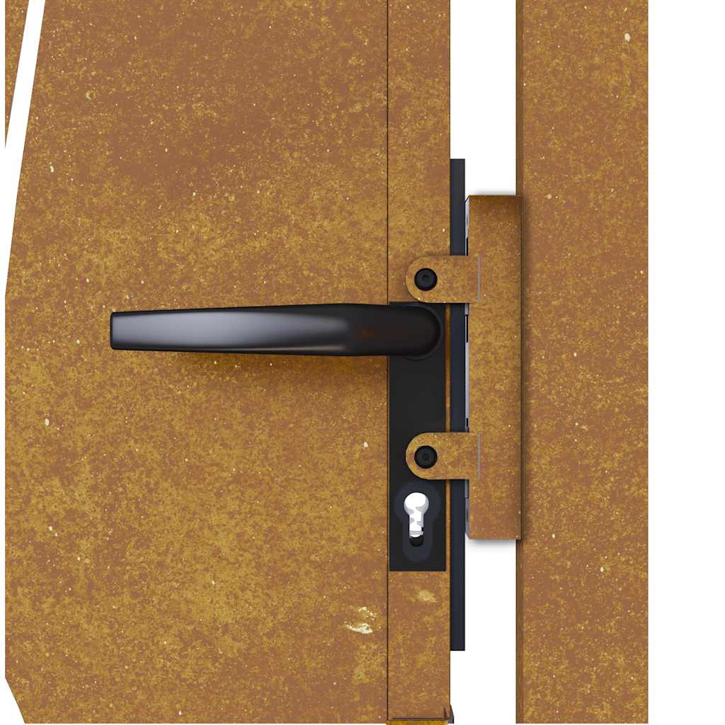 Garden Gate 100x175 Cm Corten Steel Grass Design