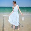 Betu Women's Feather Jacquard Ombre A-Line Vest Dress