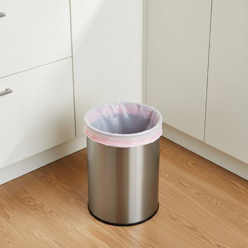 Drawstring Trash Bags Thickened Disposable Kitchen Garbage Can Liners With Handle For Home Office