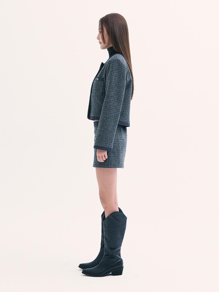 B ABLE TWO Leona Tweed Skirt Charcole