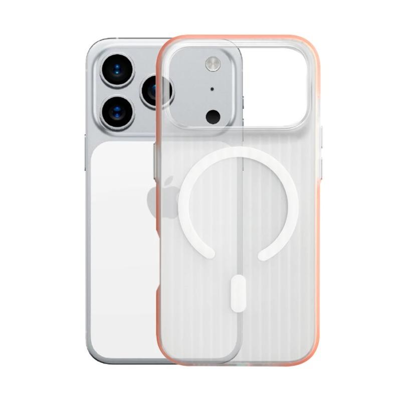 Corrugated Pattern Non-slip Hard PC Magnetic Case For For Iphone 17 Pro Max 16 1 14 13 12 For  Wireless Charge Cover