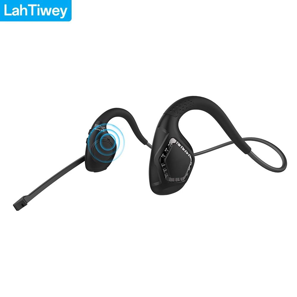 

Open-Ear Business Bluetooth Headset Trucker Bluetooth 5.4 Headset with Rotatable Microphone for Ultra-Clear Calls Office Driving чорний