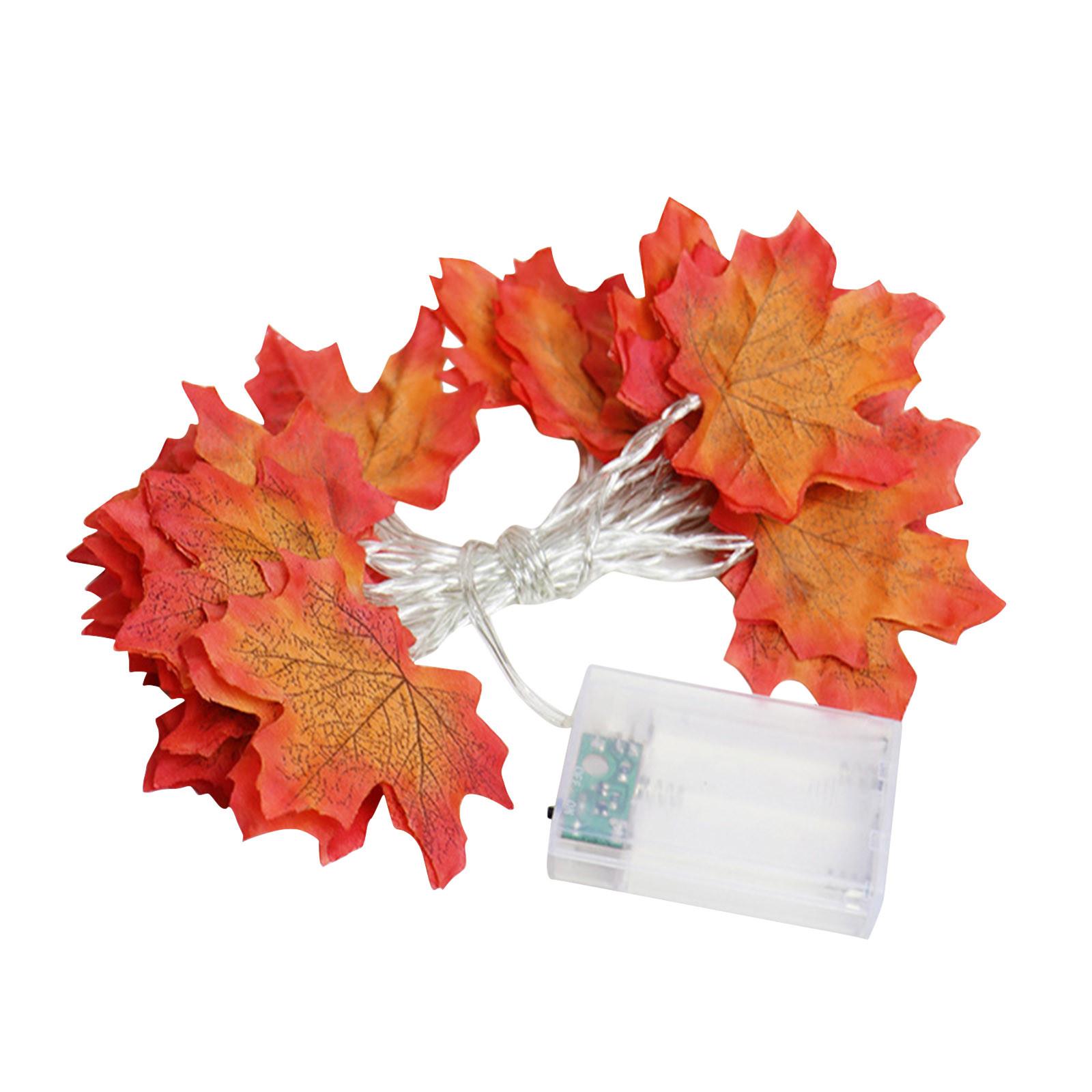 

2 шт. светодиодная гирлянда в виде кленового листа, украшение на День благодарения, украшение на рождественскую елку