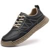 Herren Bequeme Freizeit Lederschuhe Männlich Handgenähte Outdoor Wanderschuhe Rutschfest Abriebfest Business Casual Schuhe