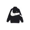 Big Swoosh Reversible Boa Jacket Asia Sizing 'Black White' Men's BQ6546-011