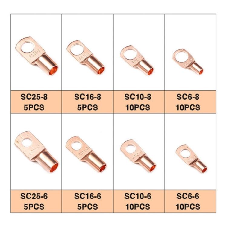 SC Series Copper Cable Lug with Heat Shrink Tubing Battery Terminals Connector