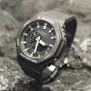 CASIO Men Liquid Crystal,Analog Dual Display Series Black Watch GA-2100-1A1(Watch3--)