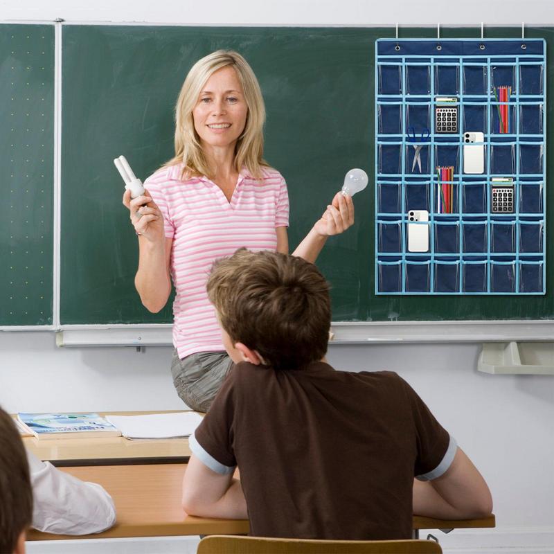 Classroom Pocket Chart Organizer Calculator Holder Classroom Pockets 36 Pocket Calculator Organizer Classroom Pockets with Hooks