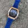 BAOGELA Richard Automatic Mechanical Watch for Men Wrist Watch Luxury Watches with Free Shipping Rubber Strap Reloj Hombre Rose