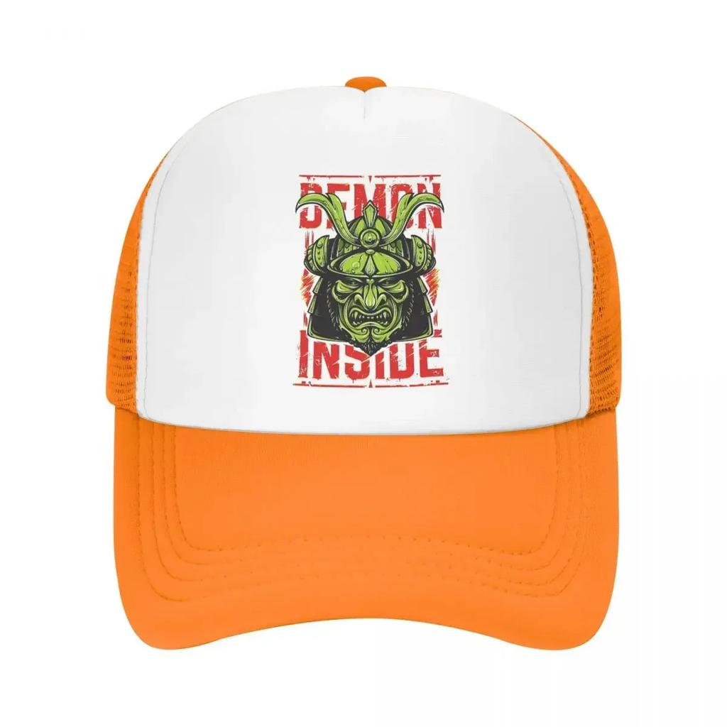 Awesome Samurai Demon Gold Cap Fashion Mesh Baseball Caps Adjustable Hat Hip Hop Summer Unisex Baseball Hats Polychromatic