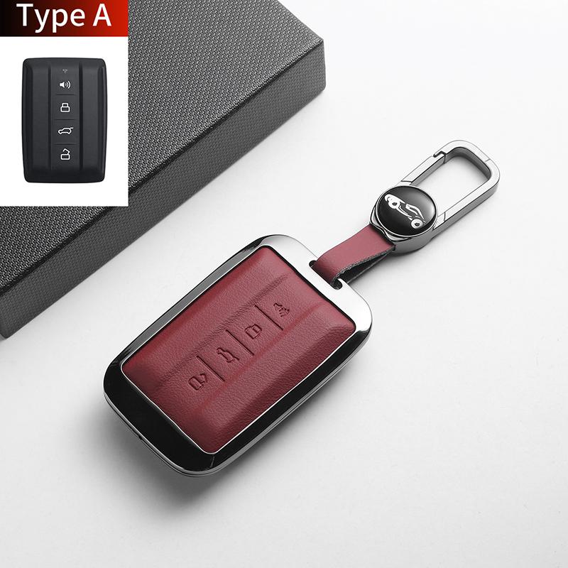For Great Wall GWM TANK 300 400 500 700 Tank300 400 Tank500 700 Leather Metal Car Smart Key Case Cover Decorative Accessories