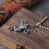 Gothic Punk Cross Pendant Necklace Large Detailed Drill Jewel Pray Hand Tone Fashion Charm Statement Women Gift