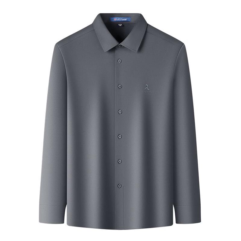 MONTAGUT Men's Anti-Bacterial Brushed Long-Sleeve Shirt
