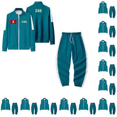 Adults Zipper Sweatshirt Hoodie Sports Casual Sweatshirt And Trousers Set