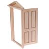 1:12 Dollhouse Miniature Simulation Diy Wooden Spire Door Furniture Accessories