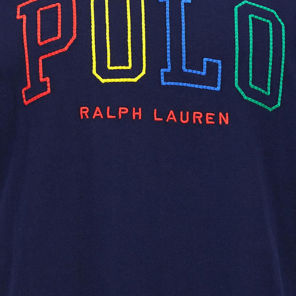 Polo Ralph Lauren FW23 Logo Print Straight Fit Crew Neck Short Sleeve T-Shirt Men T-Shirts Dark-Blue 710929077-001