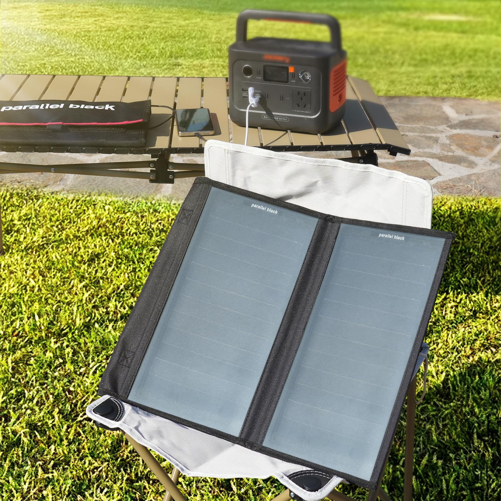 

Parallel Black 20W Portable Solar Panel for Emergency 36cm x with 20W Solar and Maximum 3A Output when Used for Emergency Outdoor and GW Solar чорний
