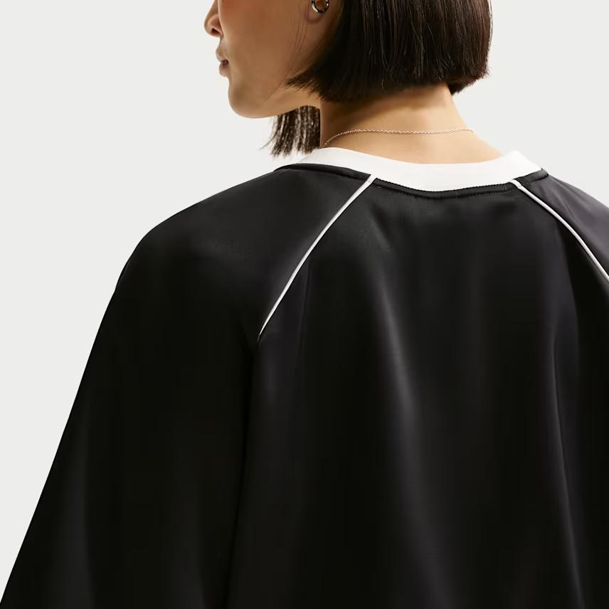 Nike Sportswear Satin Casual Comfortable Exquisite Raglan Sleeve T-Shirt Women tops IH1331-010