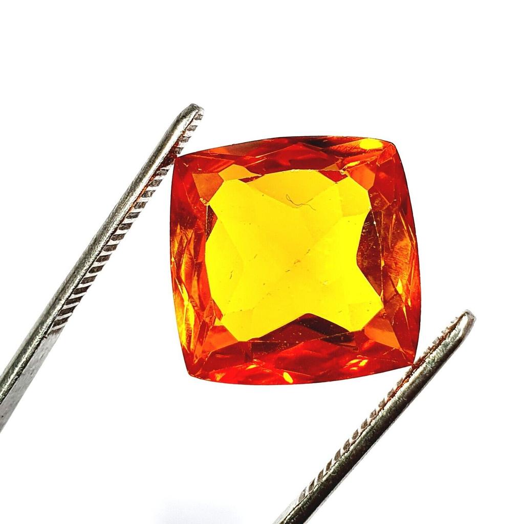 Certified Yellow Citrine 16 Ct Cushion Shape Faceted Cut Loose Gemstone b517