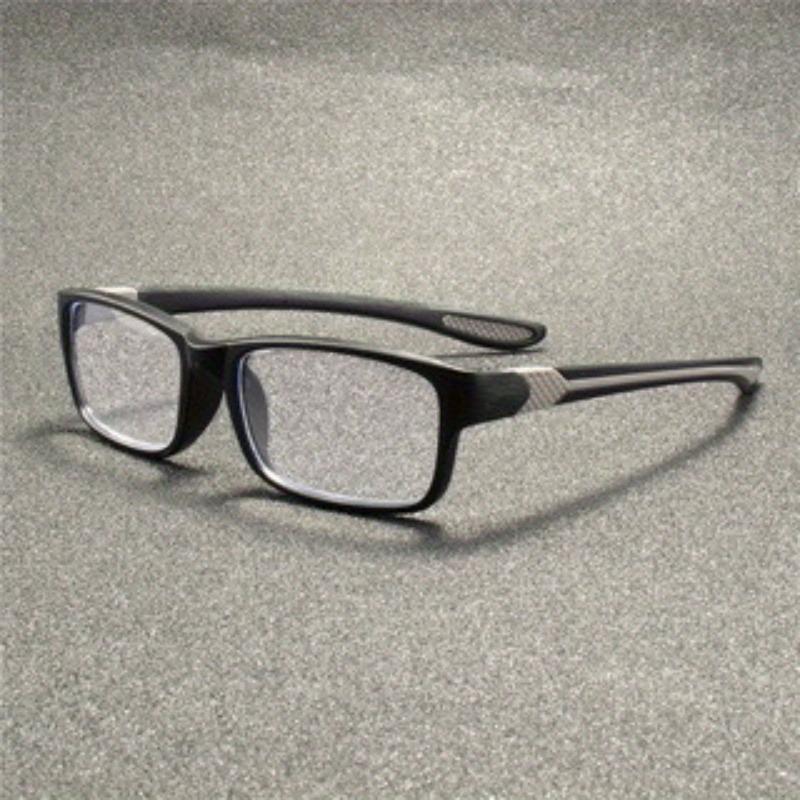 

Fashion Sports Reading Glasses Rectangular Full Frame Oversized Glasses +400 чорний
