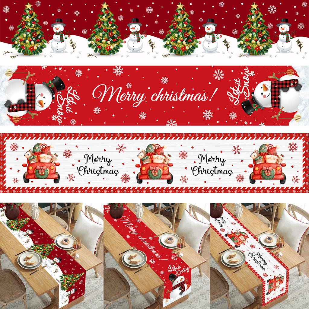 Merry Christmas Santa Claus Table Runner 2025 Christmas Decoration For Home Xmas Gifts Cristmas Gifts Navidad Natal New Year