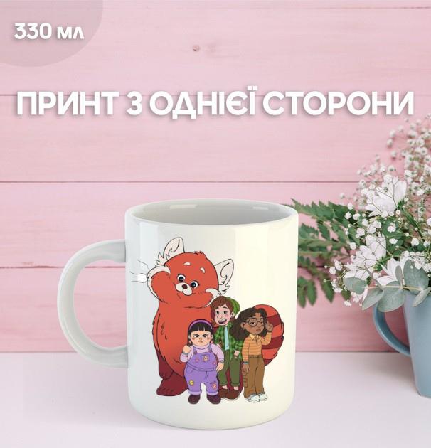 

Кружка Я — панда Дисней с принтом керамическая чашка Turning Red Disney Pixar 330 мл 9.5 білий