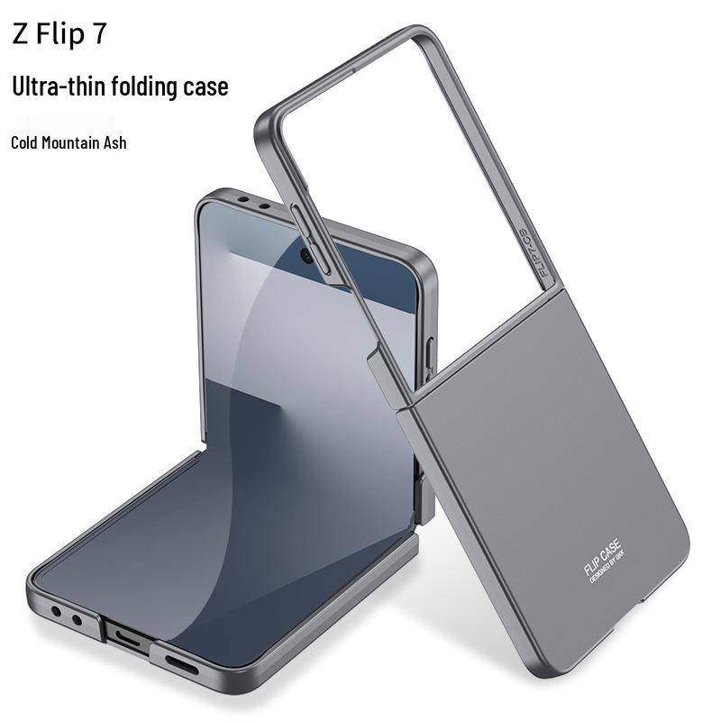 GKK Solid Color Anti-drop PC Case for Samsung Z Flip7 - Large Window, Skin-feel, Cross-border, Foldable Screen Protection